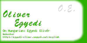 oliver egyedi business card